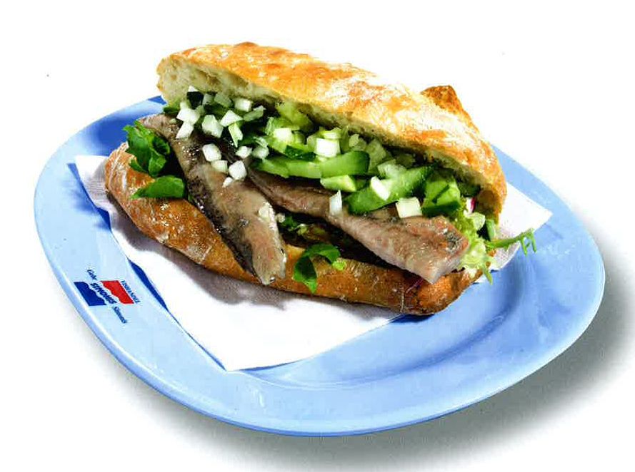 Haringsandwich met komkommer
