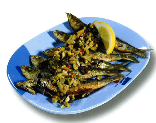 Sardines met olijven